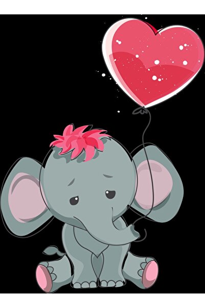 Reysa Tasarım Balloon Baby Elephant Wall Sticker