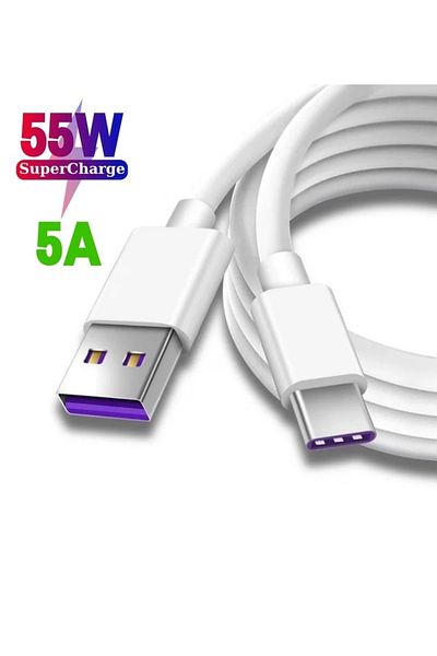 DAO Data and fast charging cable 5A DAO, TypeC to USB, SuperCharge 55W - 40W - 22.5W, 1METER, WHITE
