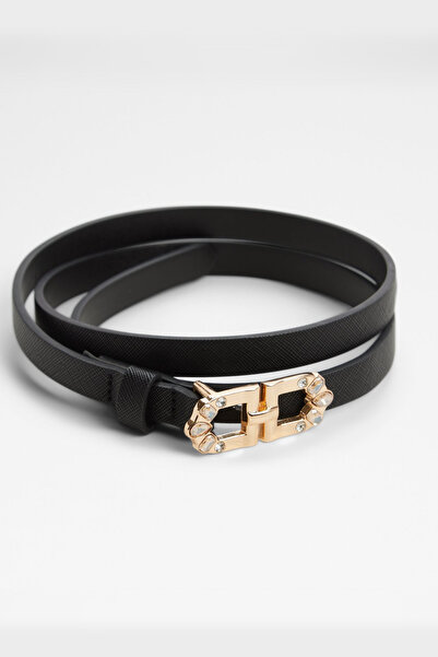 Aldo Royds - Kadın Siyah-Altın Multi Kemer