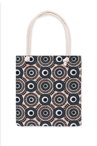 Bursa İpek Evil Eye Bead Pattern Tapestry Shoulder Bag