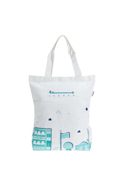 Shababuna X Hnak Our Kingdom Jeddah Canvas Tote Bag TA0004-4