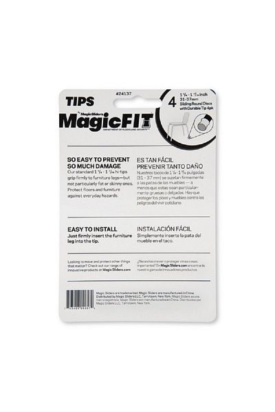 Magic Sliders Round Shape Rubber Felt Pad Set Clear