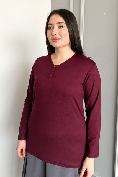 ModaPlaza Bluză pentru femei cu 3 nasturi