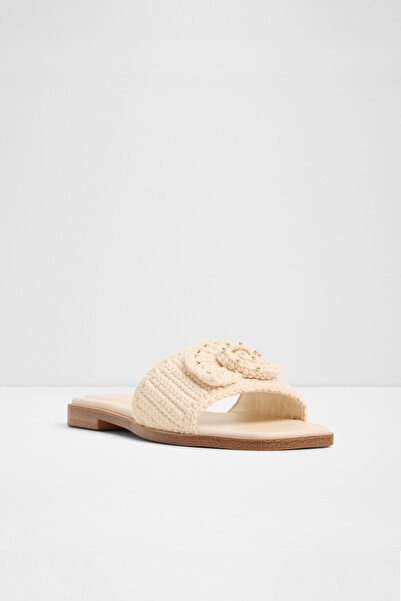 Aldo Sabbia - Women's Textile Light Beige Flat Slippers
