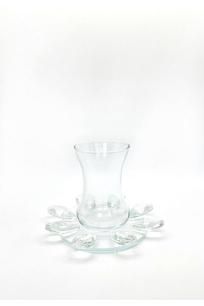 ÖzcamKristal 12 Piece Simple Miya Tea Set for 6 People