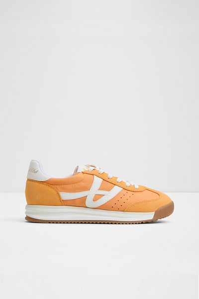 Aldo Stepcount - Women's Textile Orange Flat Lace-Up Jogger Sports Shoes