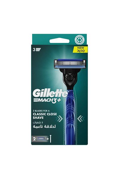 Gillette Mach3 Razor 1 Handle + 2 Blades