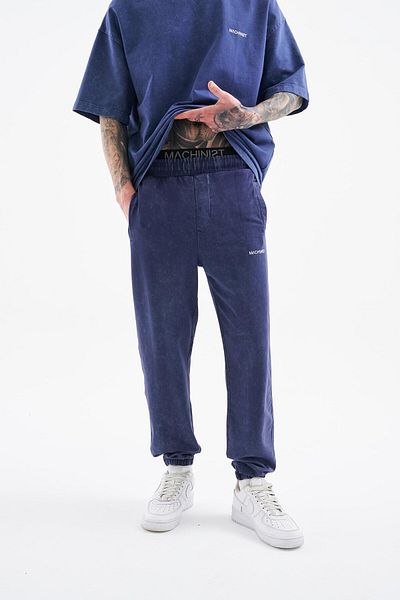 Machinist Men's Relaxed Washed Midnight Blue Cloudy Sweatpants