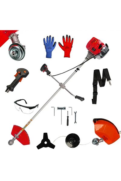COBI SMART® 2-stroke petrol brushcutter RED, 3.8 kW, 52 cm³, 9000 rpm, 0.6 liters/hour - COBI SMART®