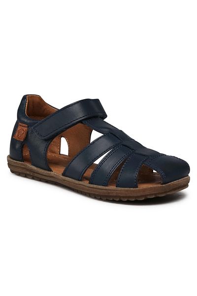 Naturino Sandale albastre pentru băieți NATURINO-1500724 01 SEE NAPPA SPAZZ BLEUMARIN D