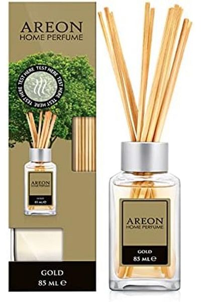 Areon Home Perfume Reed Diffuser 85ml 10 Rattan Reeds - Gold