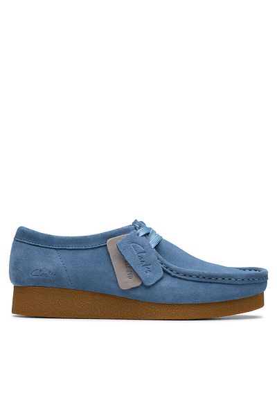 CLARKS Pantofi sport damă albaștri CLARKS-26181476 041 BLUE SUEDE