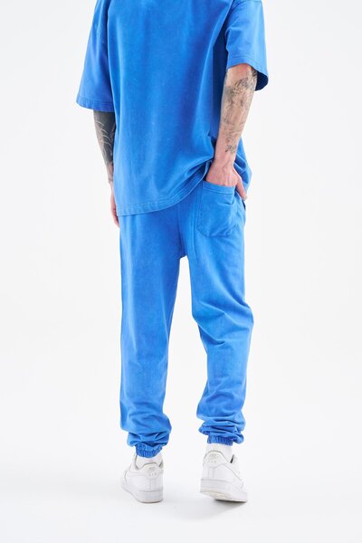 Machinist Ανδρικό παντελόνι αθλητικό με απαλό μπλε σχέδιο με κηλίδες, που πλένεται εύκολα