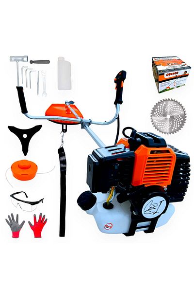 COBI SMART® German Technology petrol brushcutter, 6 HP, 4.4 kw, 9000 rpm, 6 accessories included - COBI SMART®