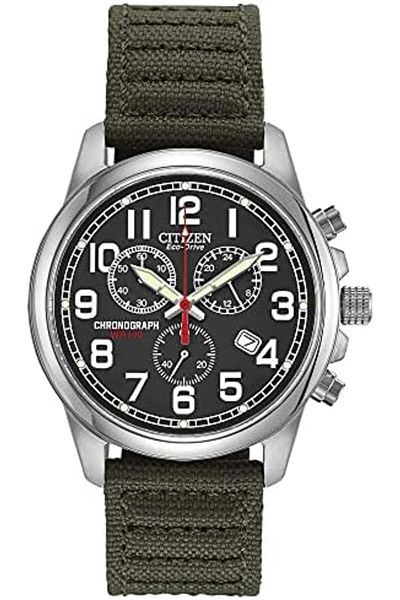 Citizen Chandler Men's Eco-Drive Chronograph Watch, Green/Black, Model AT0200-05E