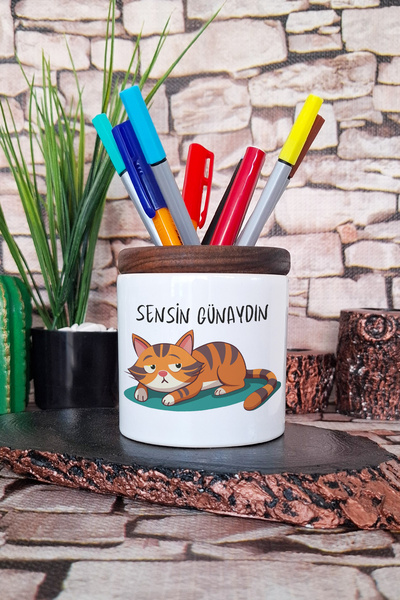 qoeuyl boutique You Are The Morning Cute Cat Cadou amuzant Suport stilou din ...