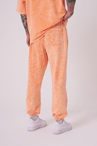 Machinist Ανδρικό παντελόνι αθλητικό με πορτοκαλί κηλίδες, που πλένεται εύκολα