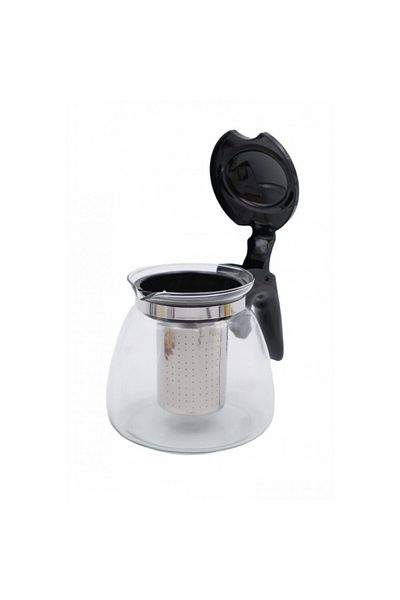 wei inox Kettle with infuser, heat-resistant, stainless steel, black, 900 ml