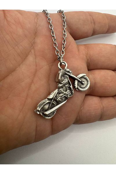 Herşey Nota Road Rebel – Unisex Necklace with Motorcycle Chain Design (60 cm Chain)