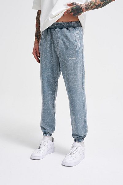 Machinist Men's Luxury Basic Washed Jogger Sweatpants Ghost Spotted