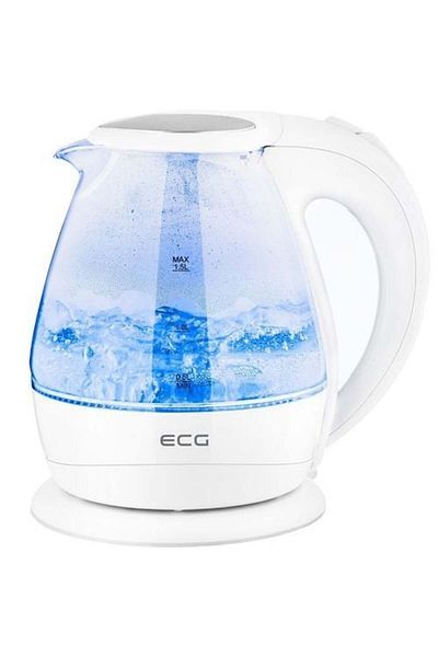 ECG Fierbător electric din sticlă ECG RK 1520, 2200 W, 1,5 L, iluminare din spate albastră