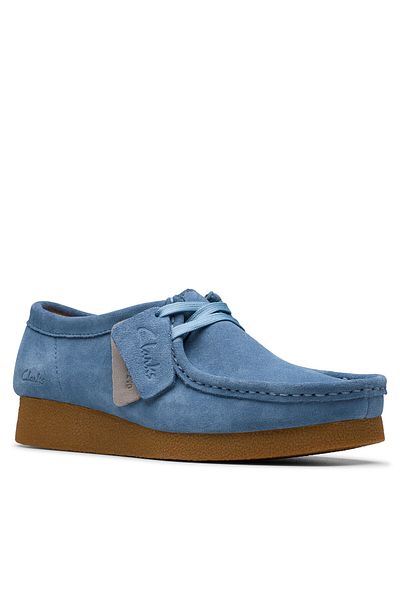 CLARKS Pantofi sport damă albaștri CLARKS-26181476 041 BLUE SUEDE