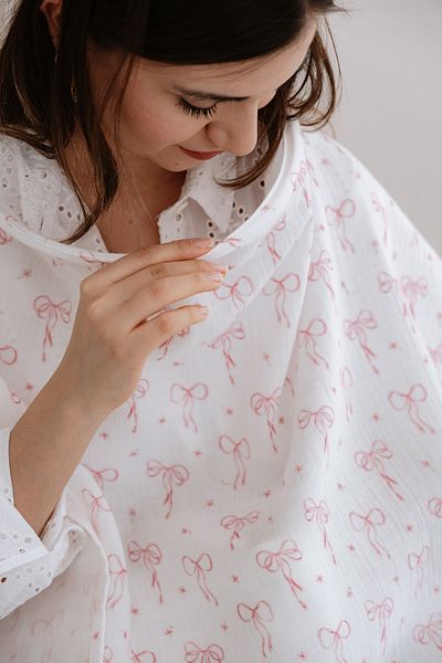 Tuğba Kuğu Κάλυμμα θηλασμού Muslin - Σειρά Pureline - Dainty Bows