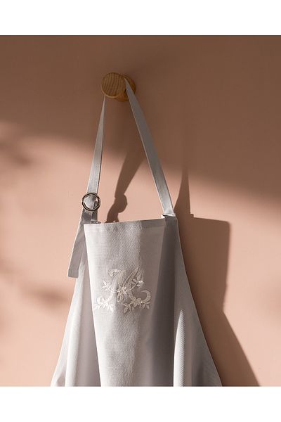 Madame Coco Cally 100% Cotton Kitchen Apron - Gray
