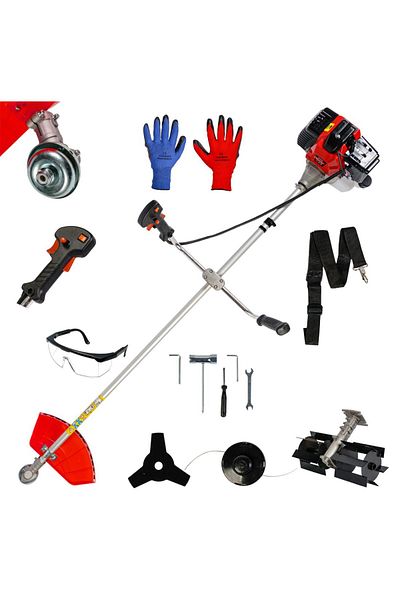 COBI SMART® 2-stroke petrol brushcutter package, 3.8 kW, 0.6 liters/hour, accessories included - COBI SMART®