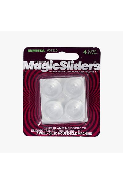 Magic Sliders 4-Piece Round Self-Stick Furniture Bumpers Clear