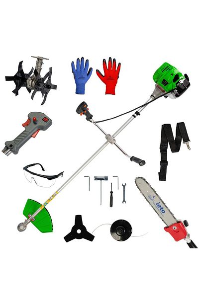 COBI SMART® GREEN 2-stroke petrol brushcutter package, 3.8 kW, 0.6 liters/hour, accessories included - COBI SMART®