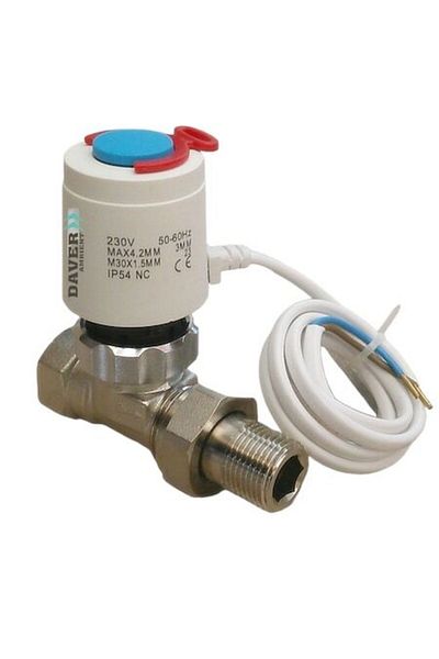 Daver Solenoid valve with automatic return, 2-way, with 1/2" union nut, 220V, normally closed, Daver