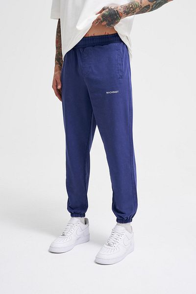Machinist Men's Luxury Basic Washed Jogger Sweatpants Midnight Blue Cloudy
