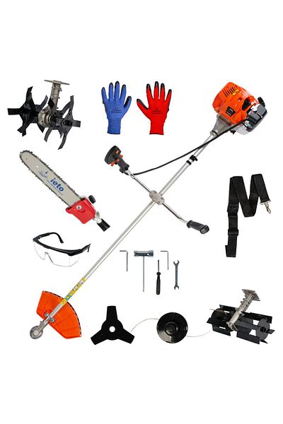 COBI SMART® 2-stroke petrol brushcutter package ORANGE, 3.8 kW, 0.6 liters/hour, accessories included - COBI SMART®