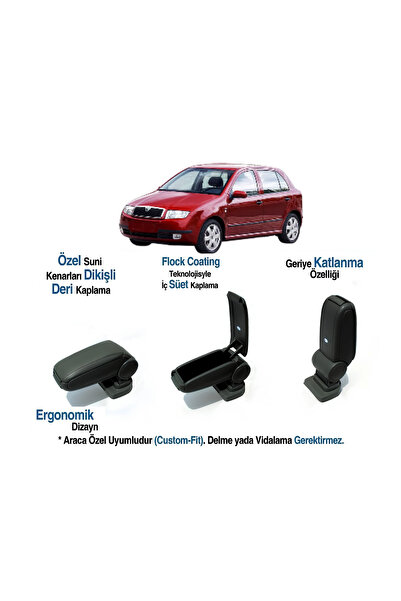 TUNAX OTO SKODA FABIA MK1 ARACA ÖZEL KOL DAYAMA KOLÇAK VİDASIZ 1999 2000 2001...