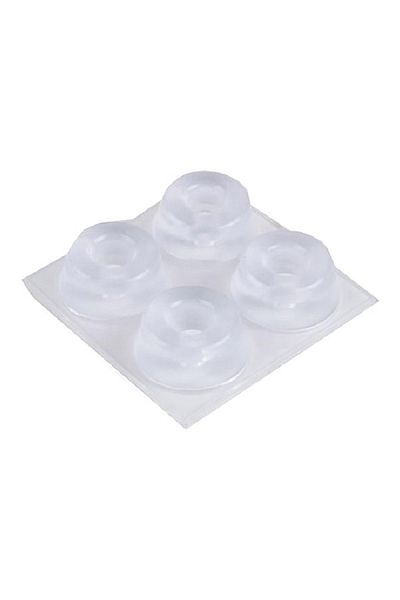 Magic Sliders 4-Piece Round Self-Stick Furniture Bumpers Clear