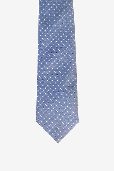 ALTINYILDIZ CLASSICS Men's Blue-Beige Patterned Tie