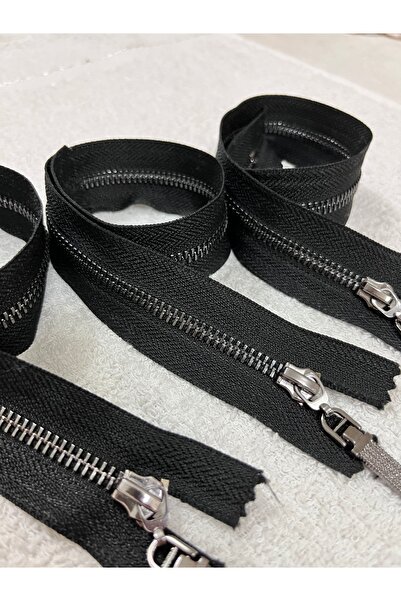 ELİTSEK Demir diş Fermuar kapalı uç 3 adet siyah