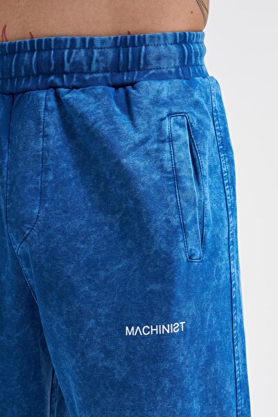 Machinist Ανδρικό πολυτελές βασικό πλενόμενο παντελόνι Jogger Indigo Spotted