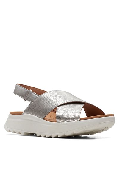 CLARKS Sandale damă argintii CLARKS-26171951 ARGINTIU METALIC