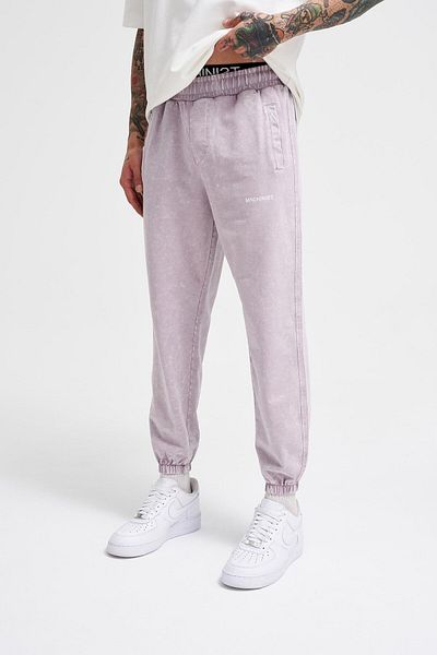 Machinist Pantaloni de sport de lux pentru bărbați, lavabili, de bază, tricou liliac