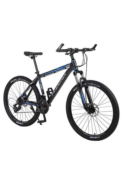 Phoenix 26 inch MTB bike, 21 Shimano speeds, aluminum rims, disc brakes, Phoenix, black-blue