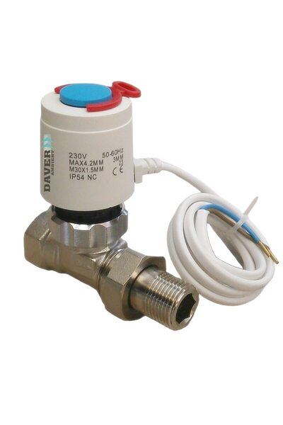 Daver Electrovana cu revenire automata, 2 cai, cu olandez 1/2”, 220V, normal inchisa, Daver