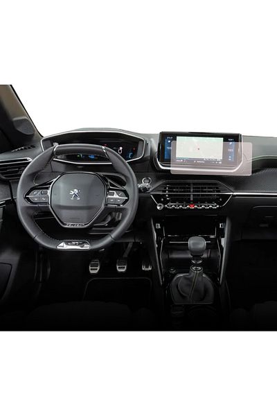 Citroen / Peugeot Navigation Protection Film Peugeot e-208 2023+, Duragon, Matte silicone, installation kit