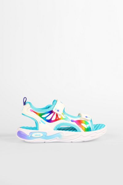 Vicco But Lighted Girl's White Sandals