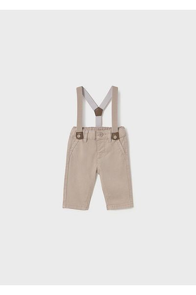 MAYORAL Baby Boy Suspender Pants - Cream
