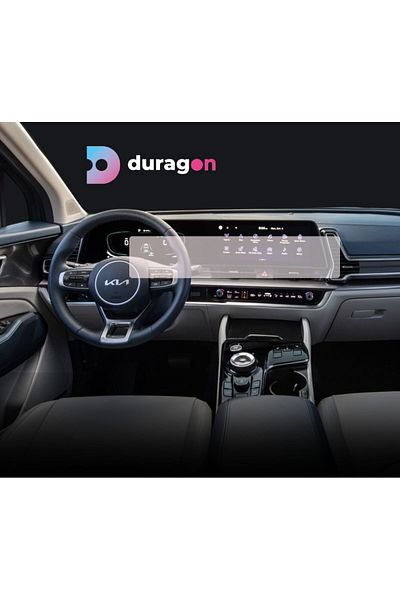 Hyundai / Kia Navigation and Dashboard Display Protection Film, Kia Sportage 2021+, Duragon, Matte silicone, kit