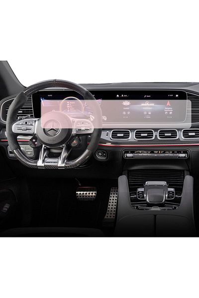 MERCEDES Duragon navigation and dashboard clock protection film, for Mercedes Benz EQC 400 2019+, matte, kit