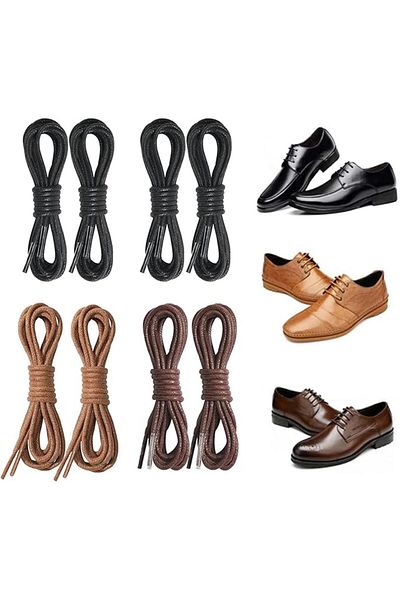 fulina Fomal Cotton Shoe Lace for Dress Boots, for Leather Shoes, for Business Oxford Shoes, 80cm,4 Pairs