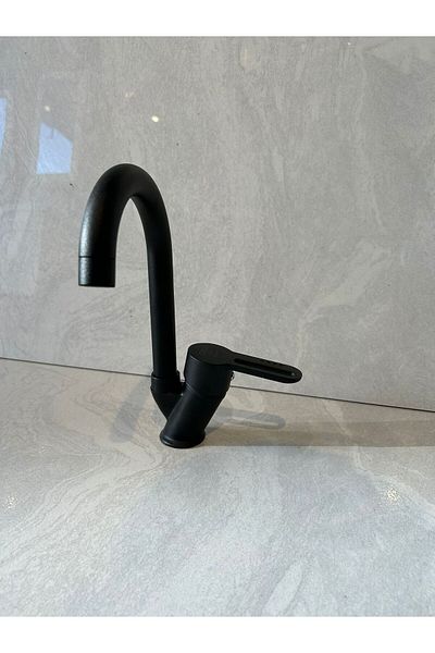 ZEK BANYO Matte Black Kitchen Sink Faucet Open Close Mix Faucet Hot and Cold Water Inlet 6 Years Warranty